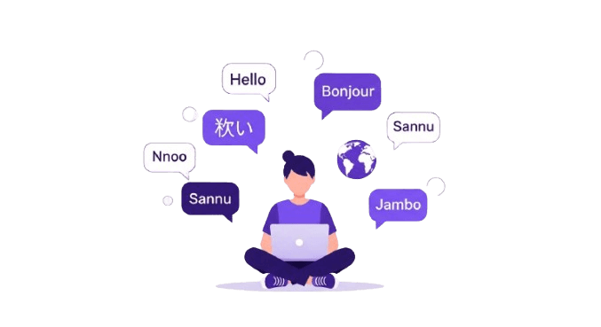 Language learning illustration